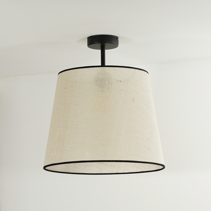 Duolla - Ytmonterad ljuskrona YUTE 1xE27/15W/230V diameter 38 cm grå/svart