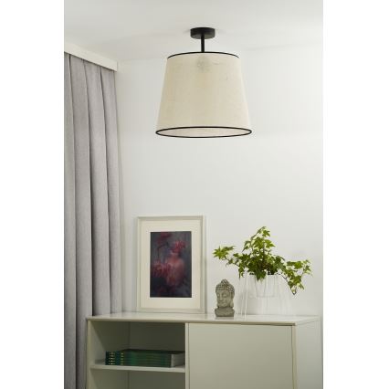 Duolla - Ytmonterad ljuskrona YUTE 1xE27/15W/230V diameter 38 cm grå/svart