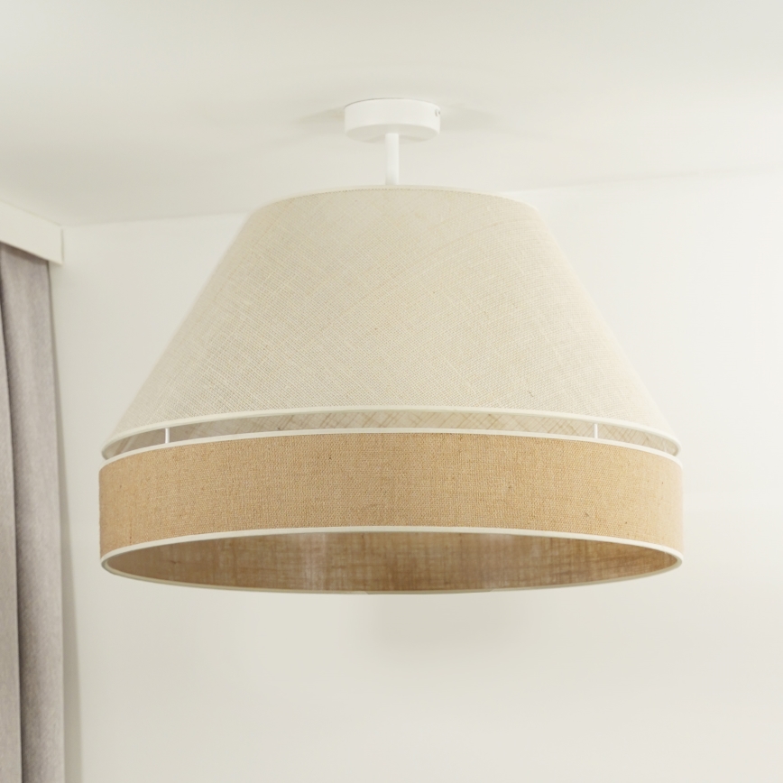 Duolla - Ytmonterad ljuskrona YUTE AVIGNON 1xE27/15W/230V diameter 60 cm grå/brun