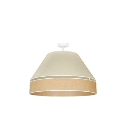 Duolla - Ytmonterad ljuskrona YUTE AVIGNON 1xE27/15W/230V diameter 60 cm grå/brun