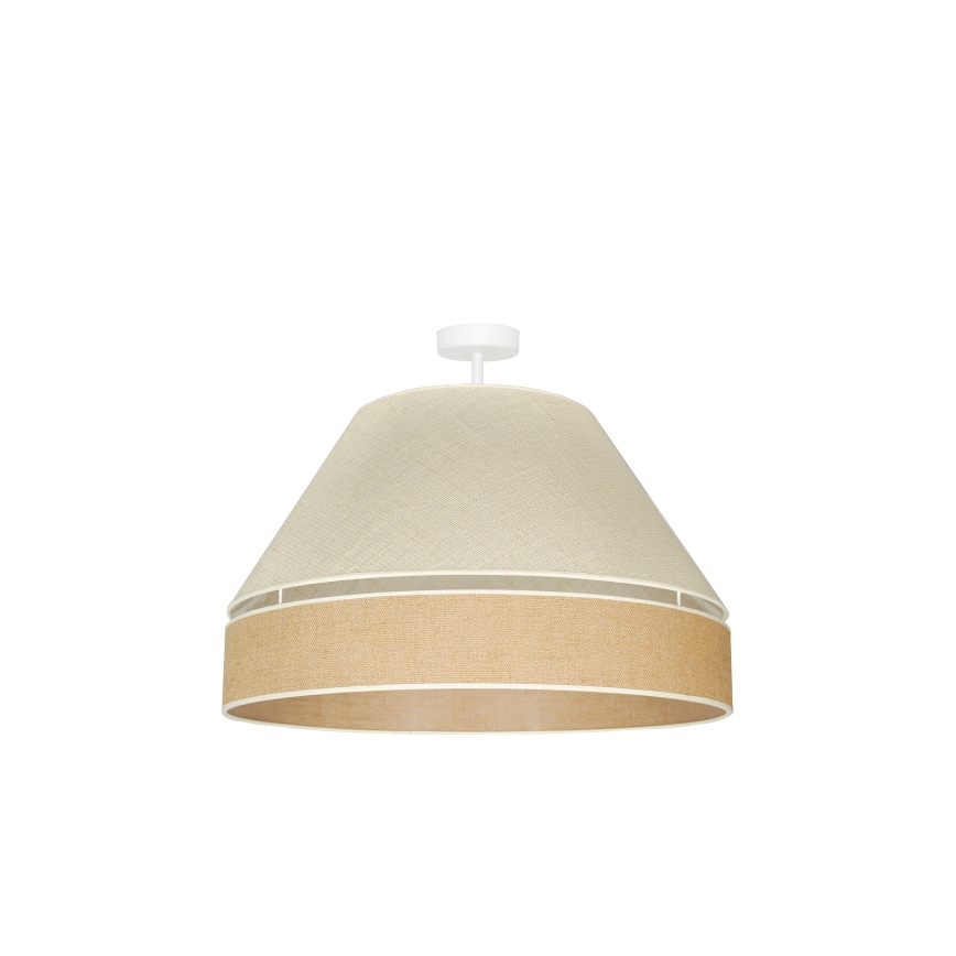 Duolla - Ytmonterad ljuskrona YUTE AVIGNON 1xE27/15W/230V diameter 60 cm grå/brun