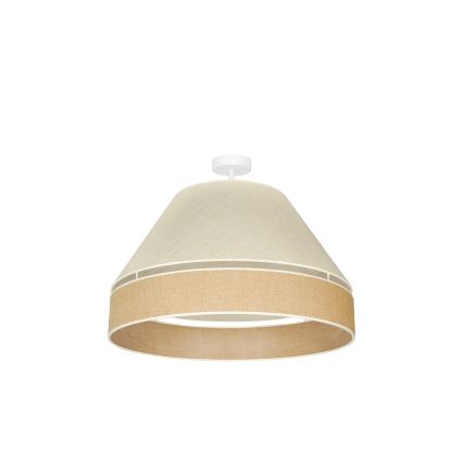 Duolla - Ytmonterad ljuskrona YUTE AVIGNON 1xE27/15W/230V diameter 60 cm grå/brun