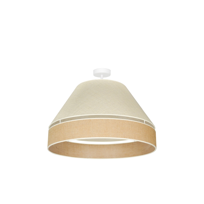 Duolla - Ytmonterad ljuskrona YUTE AVIGNON 1xE27/15W/230V diameter 60 cm grå/brun