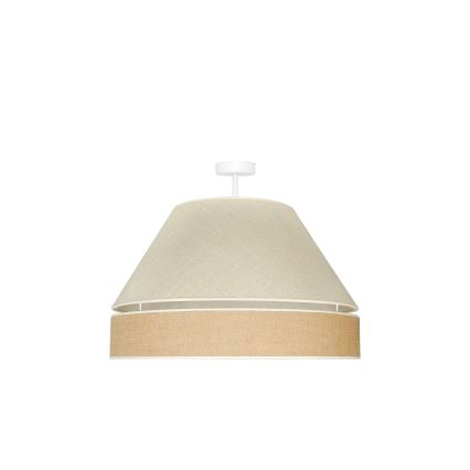 Duolla - Ytmonterad ljuskrona YUTE AVIGNON 1xE27/15W/230V diameter 60 cm grå/brun