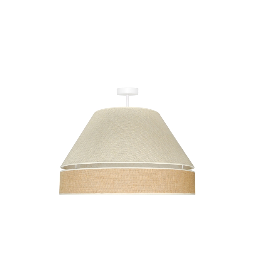 Duolla - Ytmonterad ljuskrona YUTE AVIGNON 1xE27/15W/230V diameter 60 cm grå/brun