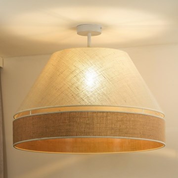 Duolla - Ytmonterad ljuskrona YUTE AVIGNON 1xE27/15W/230V diameter 60 cm grädde/beige
