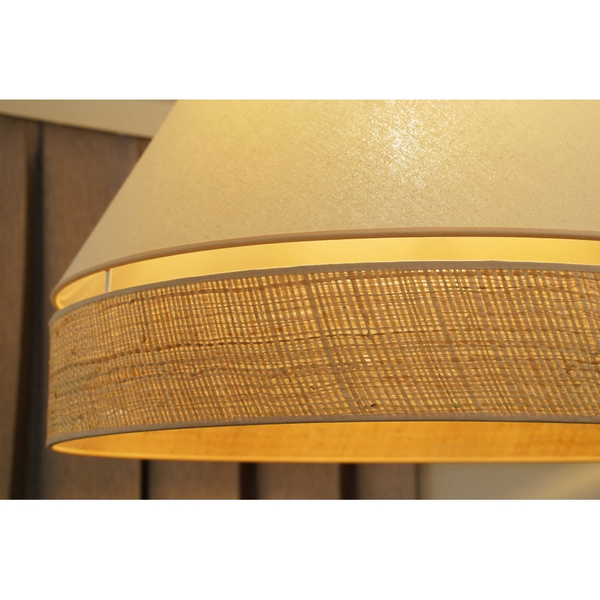 Duolla - Ytmonterad ljuskrona YUTE AVIGNON 1xE27/15W/230V diameter 60 cm grädde/beige