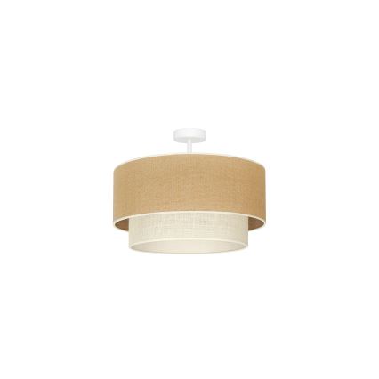 Duolla - Ytmonterad ljuskrona YUTE BOHO 1xE27/15W/230V diameter 45 cm brun/grädde