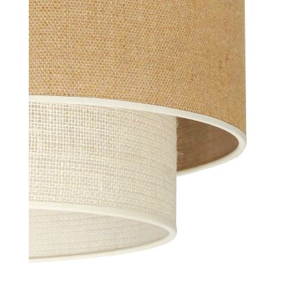 Duolla - Ytmonterad ljuskrona YUTE BOHO 3xE27/15W/230V diameter 60 cm brun/grädde