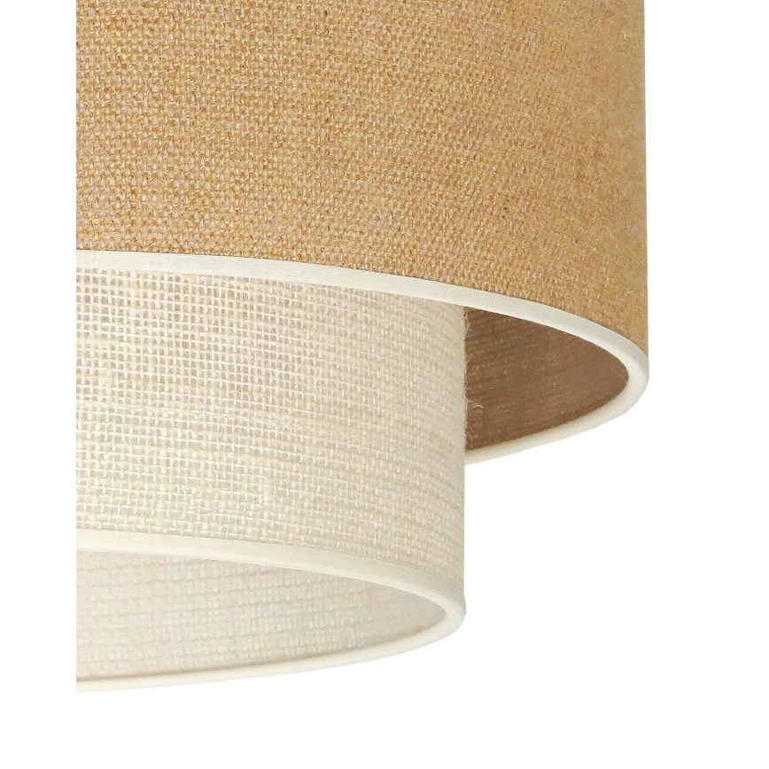 Duolla - Ytmonterad ljuskrona YUTE BOHO 3xE27/15W/230V diameter 60 cm brun/grädde