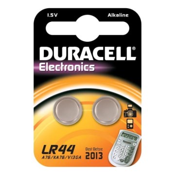 Duracell - 2 delar Alkaliskt batteri LR44/A76 1,5V 150 mAh