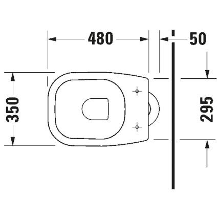 Duravit 21100100002 - Golvstående WC D-CODE, keramik/blank vit