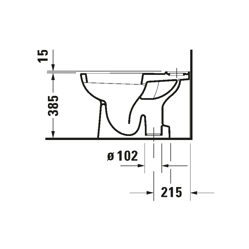 Duravit 21110100002 - WC-kombi D-CODE keramik/glänsande vit