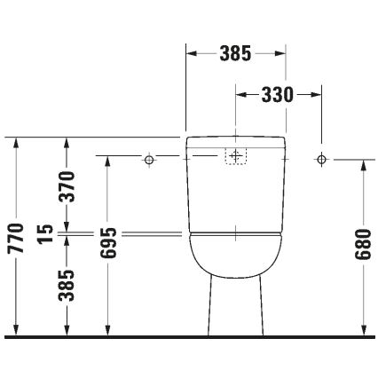 Duravit 21110100002 - WC-kombi D-CODE keramik/glänsande vit