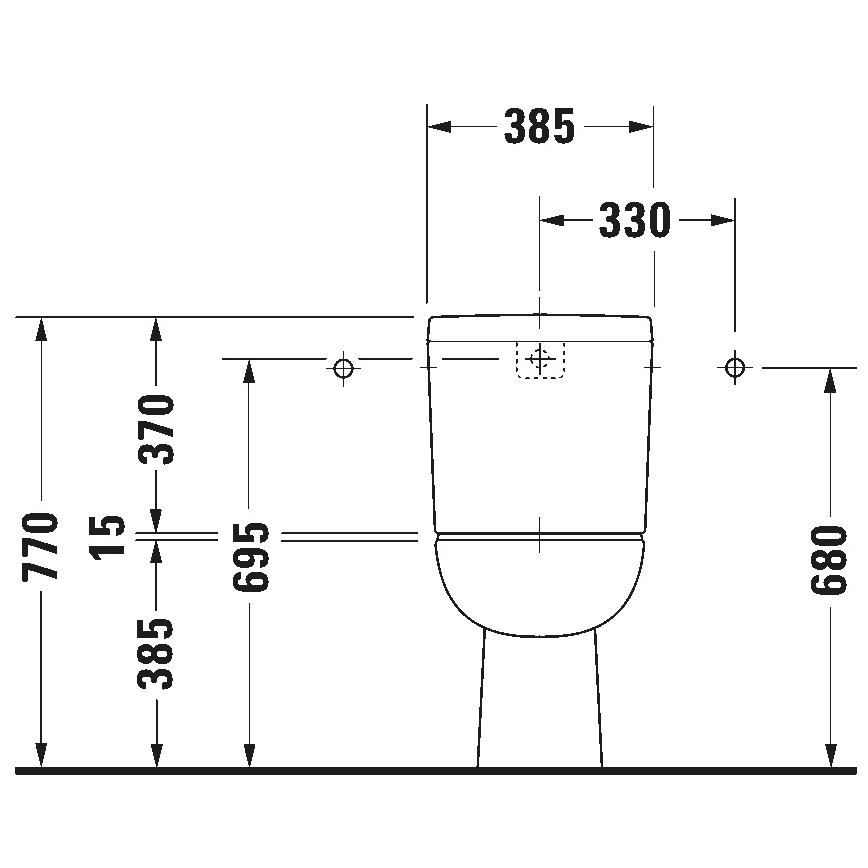 Duravit 21110100002 - WC-kombi D-CODE keramik/glänsande vit