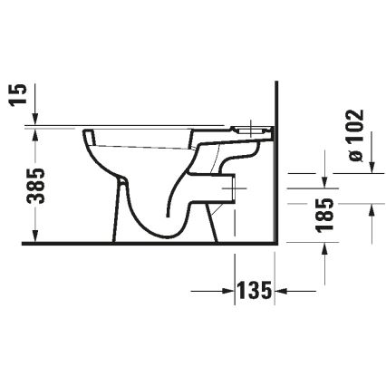 Duravit 21110900002 - WC-kombi D-CODE keramik/blank vit