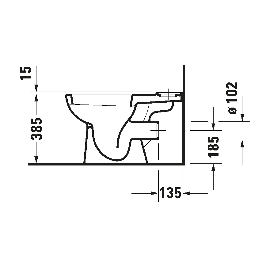 Duravit 21110900002 - WC-kombi D-CODE keramik/blank vit