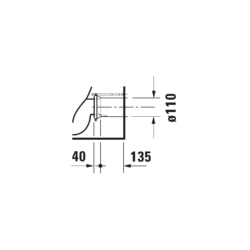 Duravit 21150900002 - Stående WC D-CODE keramik/blankvit