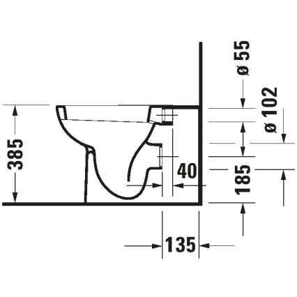 Duravit 21150900002 - Stående WC D-CODE keramik/blankvit