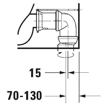 Duravit 21180900002 - WC-kombination D-CODE, keramik i högblank vit