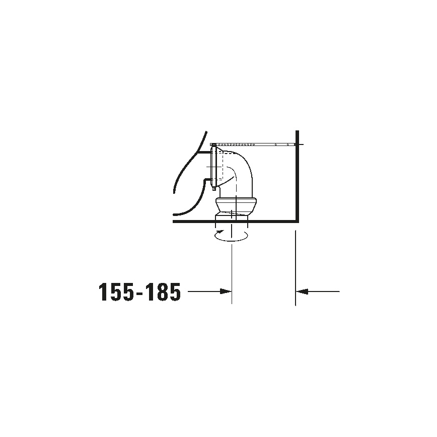 Duravit 21180900002 - WC-kombination D-CODE, keramik i högblank vit