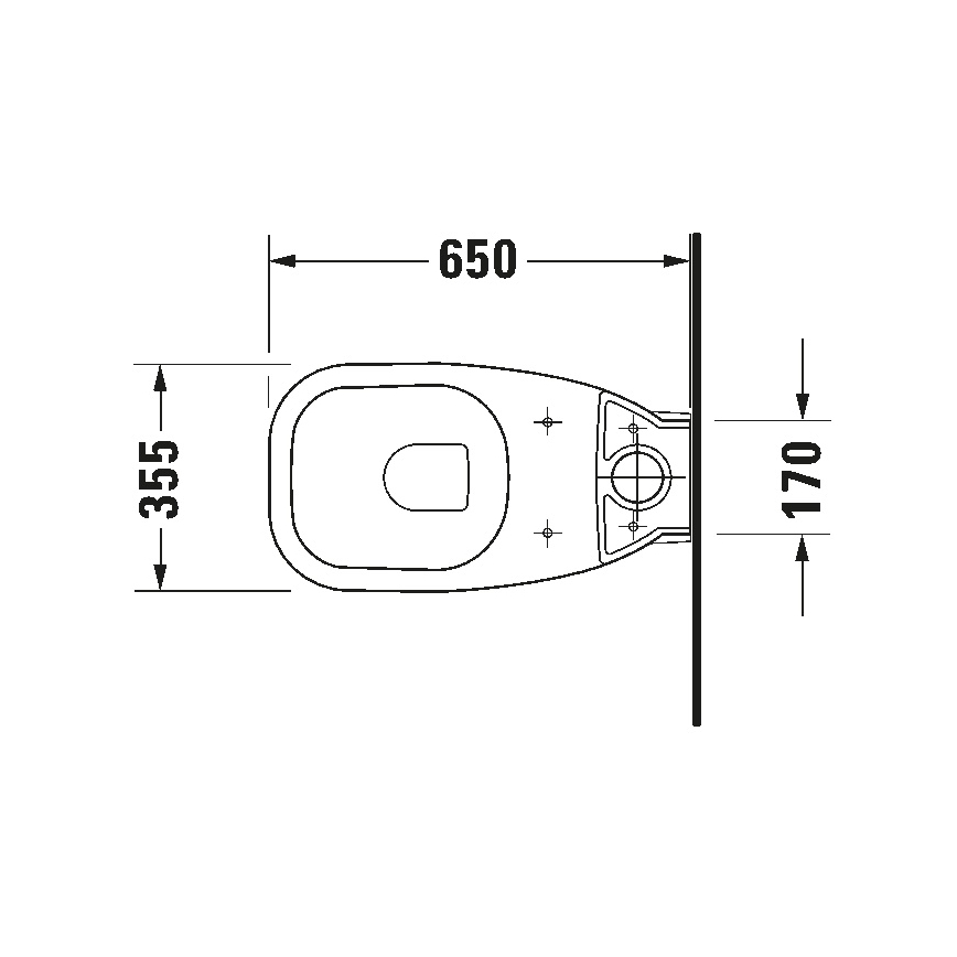 Duravit 21180900002 - WC-kombination D-CODE, keramik i högblank vit