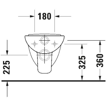 Duravit 22110900002 - Vägghängd WC D-CODE keramik/blank vit