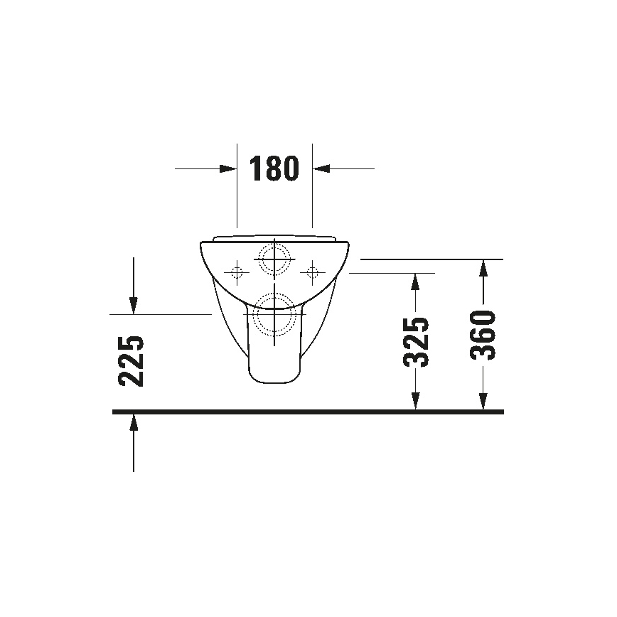 Duravit 22110900002 - Vägghängd WC D-CODE keramik/blank vit