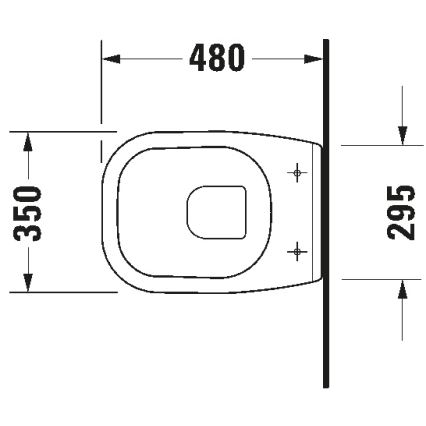 Duravit 22110900002 - Vägghängd WC D-CODE keramik/blank vit