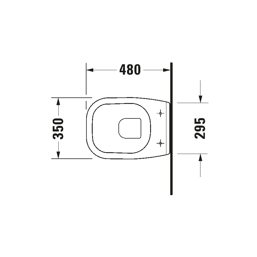 Duravit 22110900002 - Vägghängd WC D-CODE keramik/blank vit