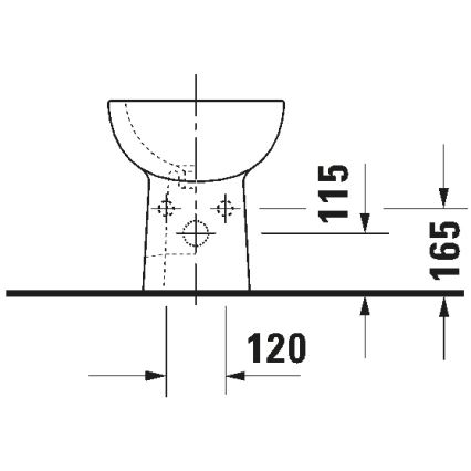 Duravit 22371000002 - Fristående bidé D-CODE 35,5x52,5 cm keramik/blank vit