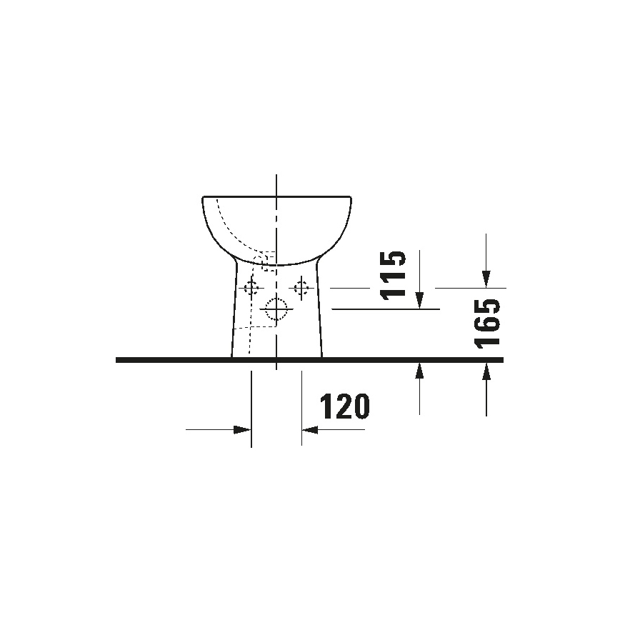 Duravit 22371000002 - Fristående bidé D-CODE 35,5x52,5 cm keramik/blank vit