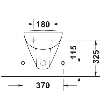 Duravit 22371500002 - Vägghängd bidé D-CODE keramik/blank vit