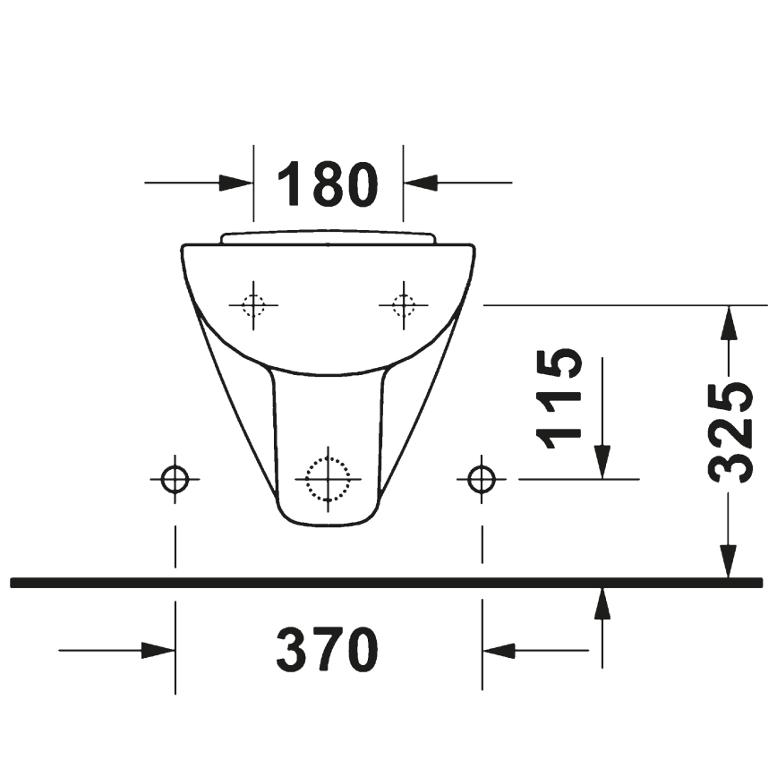 Duravit 22371500002 - Vägghängd bidé D-CODE keramik/blank vit