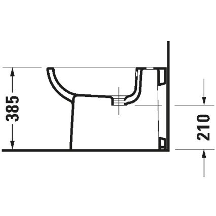 Duravit 22411000002 - Golvstående bidé D-CODE 35,5 x 52,5 cm keramik/blank vit