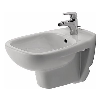 Duravit 22571500002 - Vägghängd bidé D-CODE keramik/glänsande vit