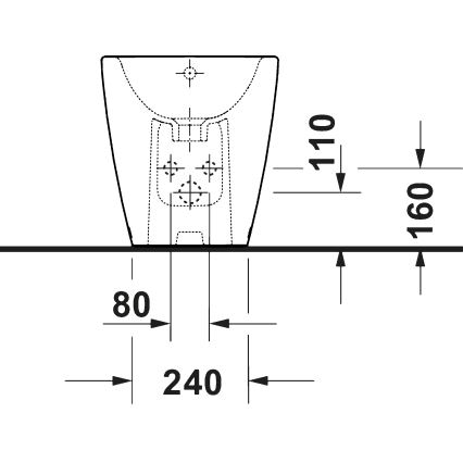 Duravit 2294100000 - Golvstående bidé D-NEO keramik/blank vit