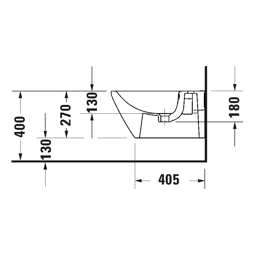 Duravit 2294150000 - Väggmonterad bidé D-NEO keramik/glänsande vit