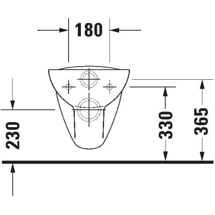 Duravit 25350900002 - Vägghängd WC D-CODE, keramik, blank vit