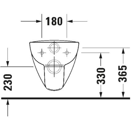 Duravit 25700920002 - Väggmonterad Rimless WC D-CODE keramik/blank vit