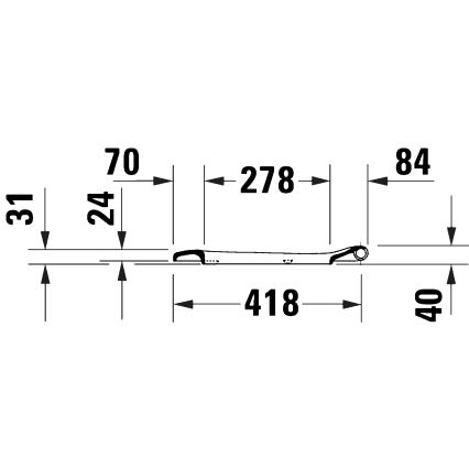 Duravit 28210000 - Toalettsits D-CODE 37,4x43,3 cm vit