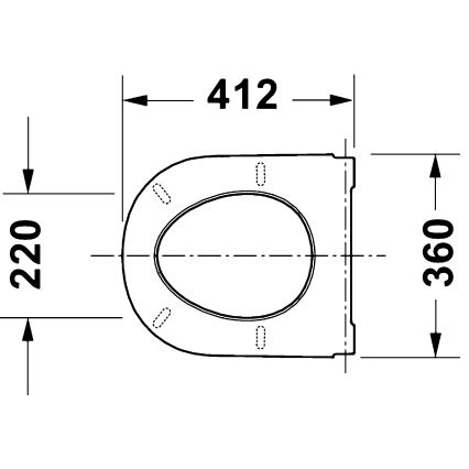 Duravit 28310000 - Toalettsits D-CODE 37,4x42 cm vit