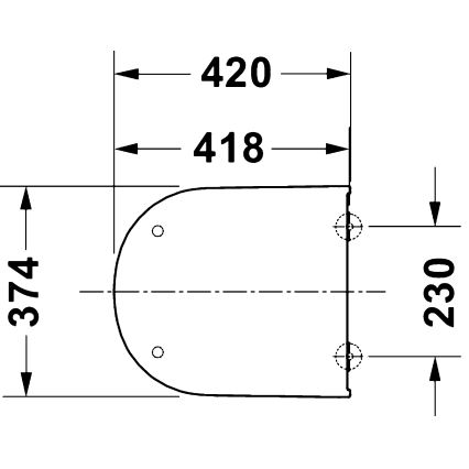 Duravit 28310000 - Toalettsits D-CODE 37,4x42 cm vit
