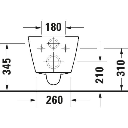 Duravit 29030900212 - Väggmonterad toalettstol Rimless D-CODE, keramik/glansvit