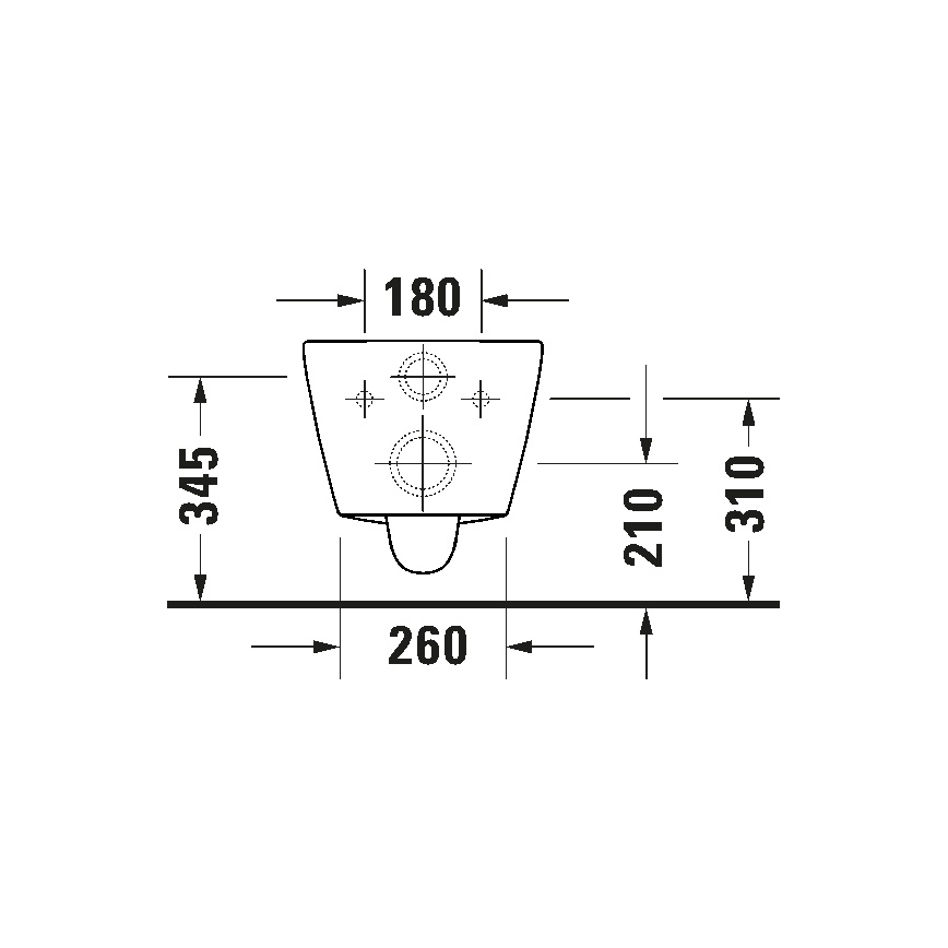 Duravit 29030900212 - Väggmonterad toalettstol Rimless D-CODE, keramik/glansvit