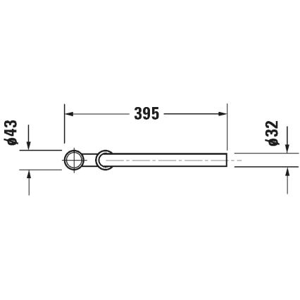 Duravit 50260000 - Tvättställssifon UNIVERSAL blank krom