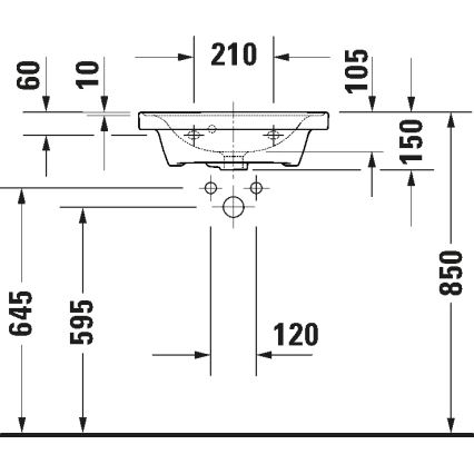 Duravit 742500000 - Vägghängt tvättställ D-NEO 50x40 cm keramik/blank vit