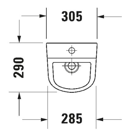 Duravit 828300000 - Pissoar Rimless D-CODE, toppanslutning, bakanslutet avlopp, keramik/blank vit