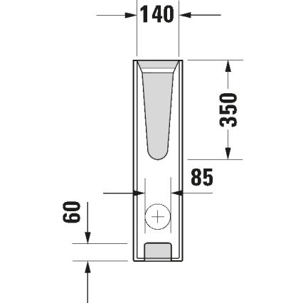 Duravit 8632700002 - Sifonskydd D-CODE 70,5x19 cm keramik/blank vit