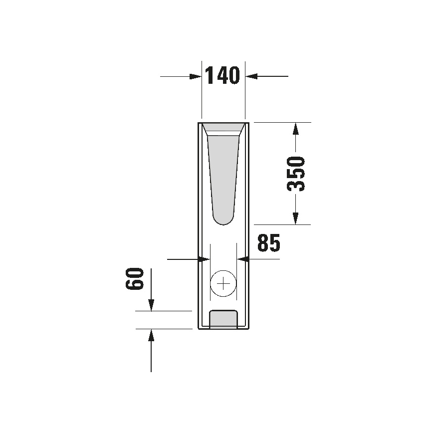 Duravit 8632700002 - Sifonskydd D-CODE 70,5x19 cm keramik/blank vit